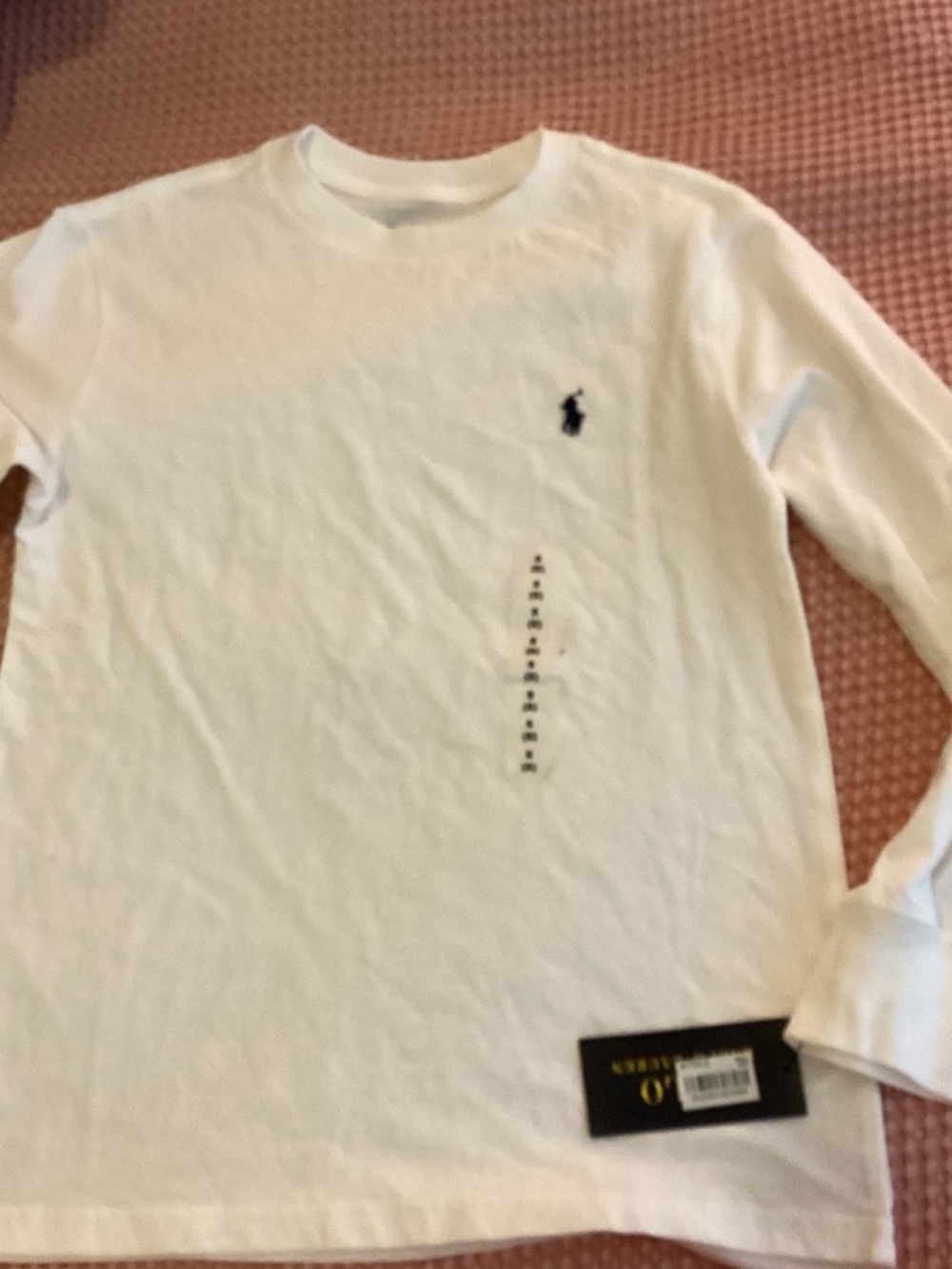 Polo by Ralph Lauren White Long Sleeve Tee with Navy Pony